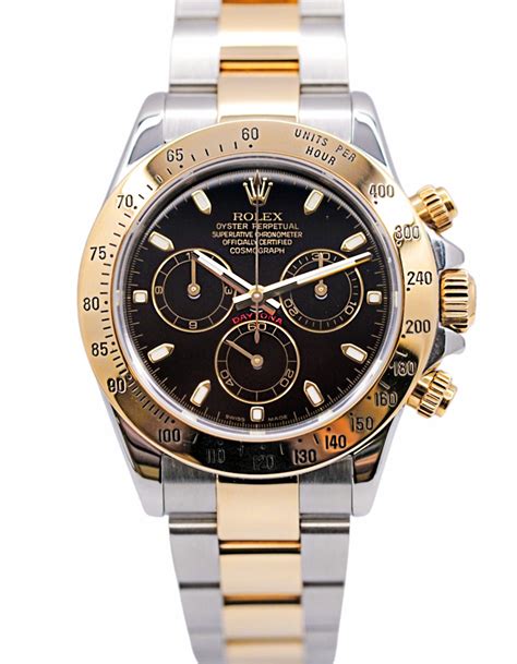 rolex pre-owned yellow gold daytona 116523 black|Rolex daytona 116523 price.